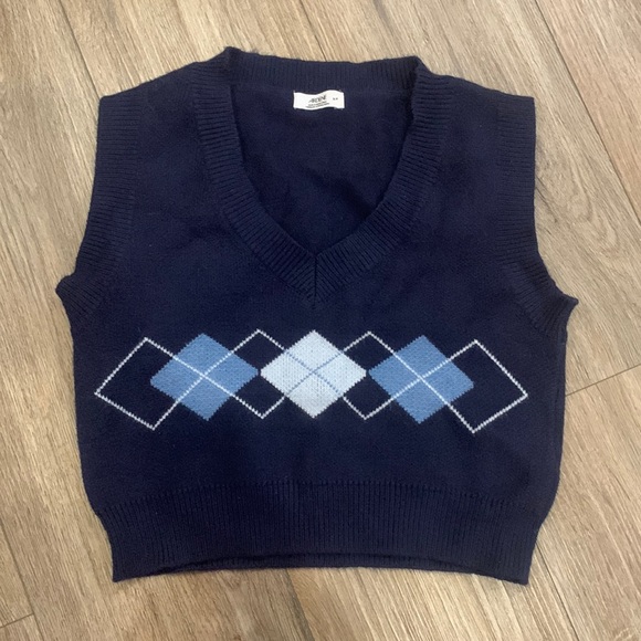 Navy Blue Ardene Sweater Vest - Picture 1 of 6